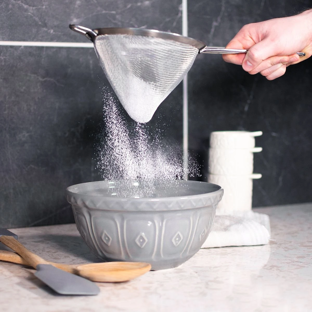 Mason Cash Color Mix S30 (1.15 Qt) Mixing Bowl | Grey - Image 2