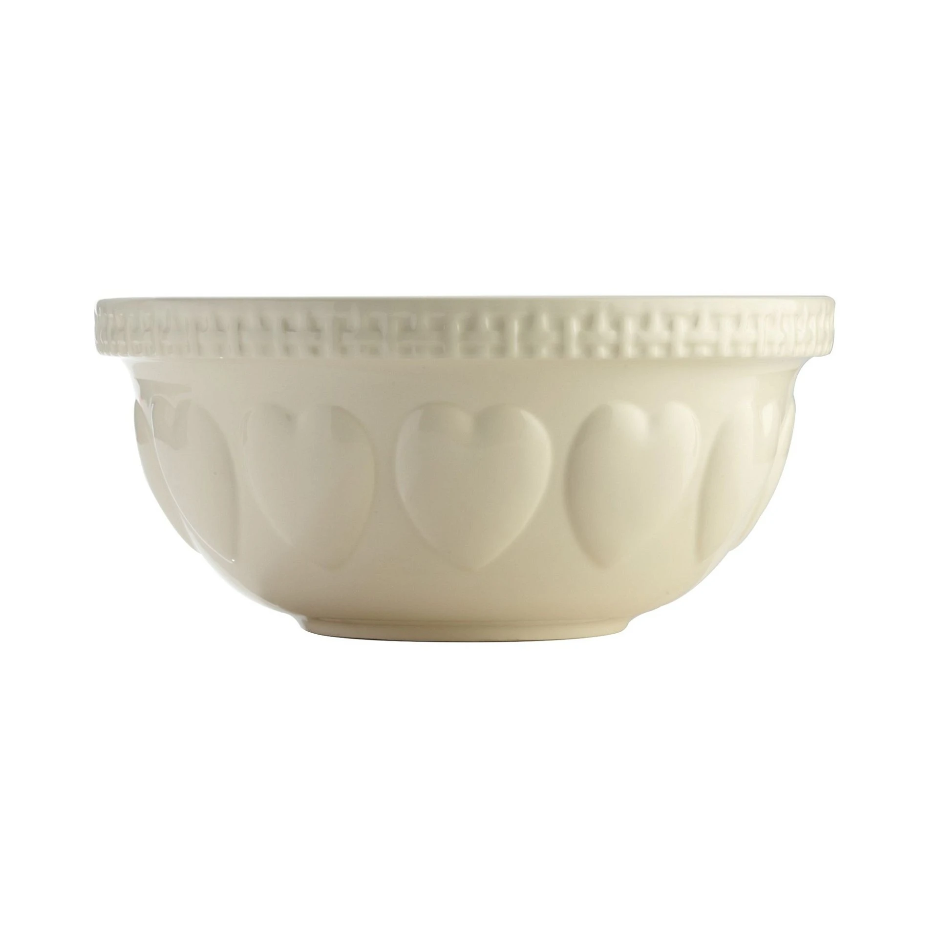 Mason Cash Hearts S12 (4.25 Qt) Mixing Bowl | Cream - Image 2