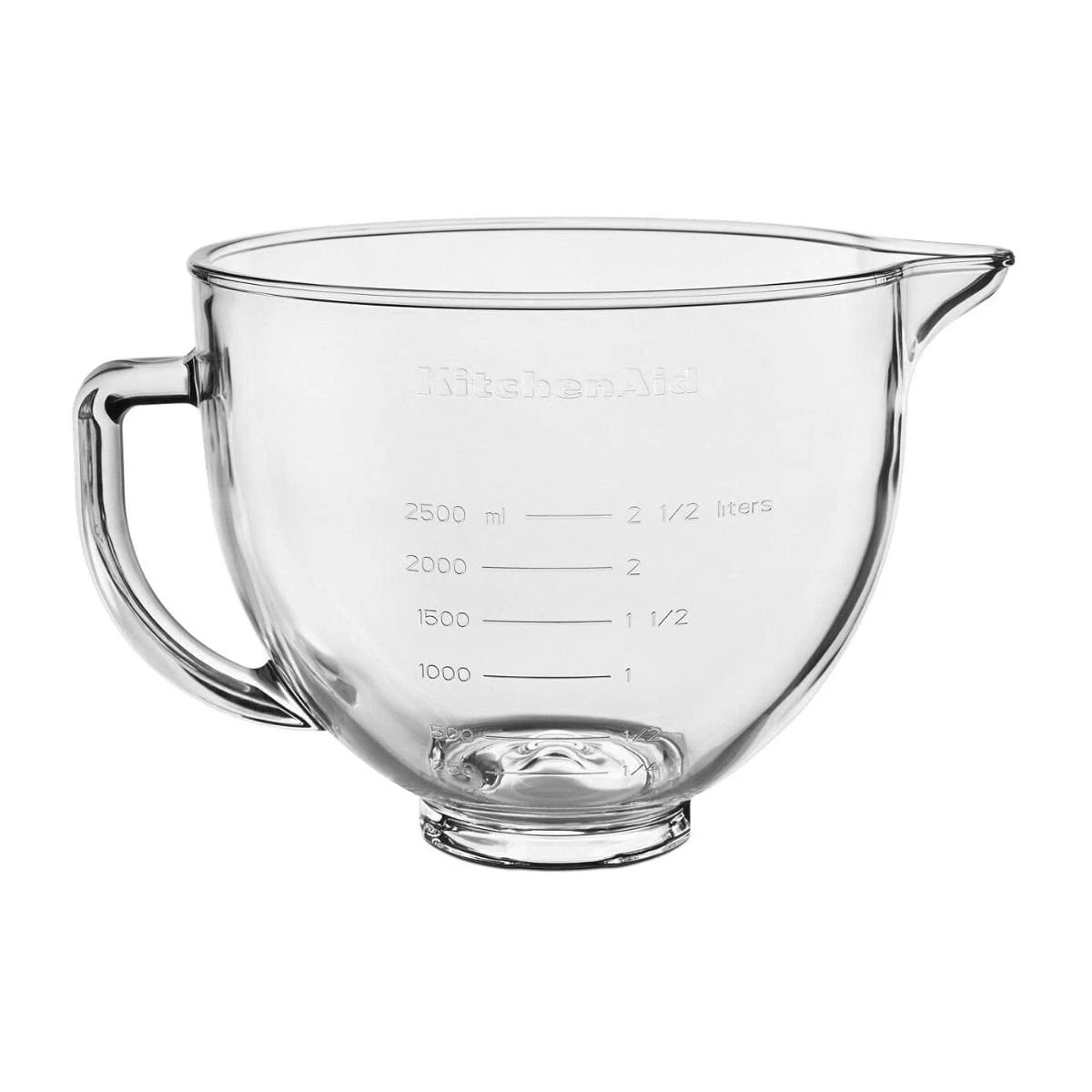 KitchenAid 5-Quart Glass Bowl + Lid | Fits 4.5-Quart & 5-Quart KitchenAid Tilt-Head Stand Mixers - Image 2