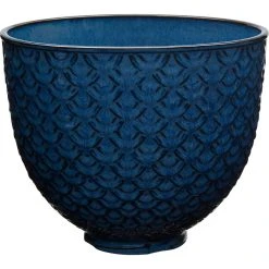 KitchenAid 5-Quart Blue Mermaid Textured Lace Ceramic Bowl | Fits 4.5-Quart & 5-Quart KitchenAid Tilt-Head Stand Mixers
