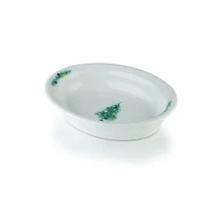 Fiesta® 40oz Oval Vegetable Bowl | Blue Christmas Tree (White)