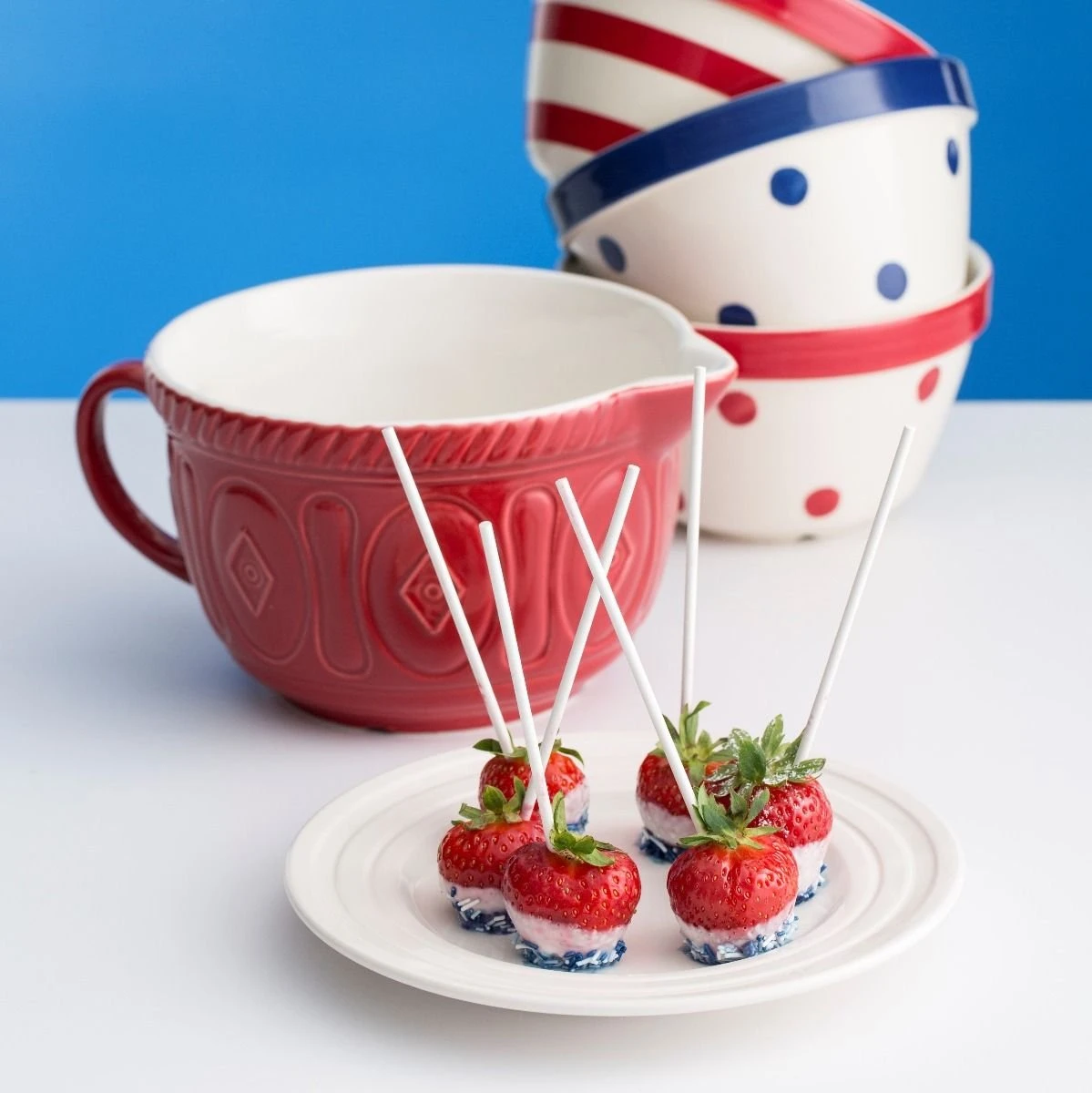 Mason Cash Color Mix 2 Qt Batter Bowl | Red - Image 2