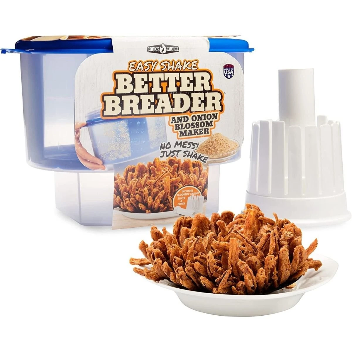 Cook's Choice Original Breader Bowl With Onion Blossom Maker