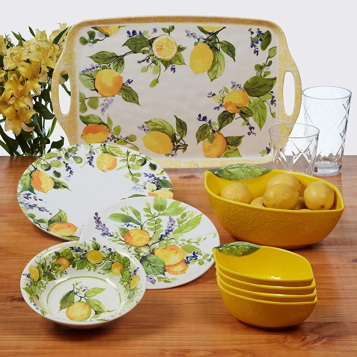 Certified International 7.5" X 2" Melamine All Purpose Bowl | Lemon Zest - Image 2