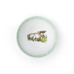 Everything Kitchens Barnyard Baby Animals 4" Bowl | "Have A Jersey Cow" - Calf
