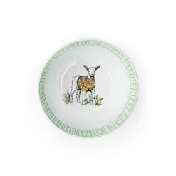 Everything Kitchens Barnyard Baby Animals 4" Bowl | "Caprine Caper Goats" - Kid