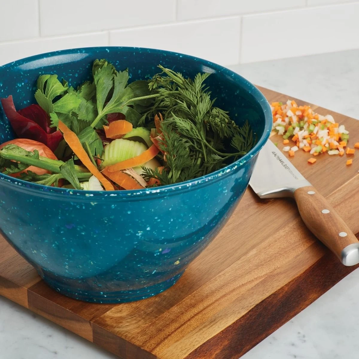 Rachael Ray Garbage Bowl | Marine Blue - Image 4