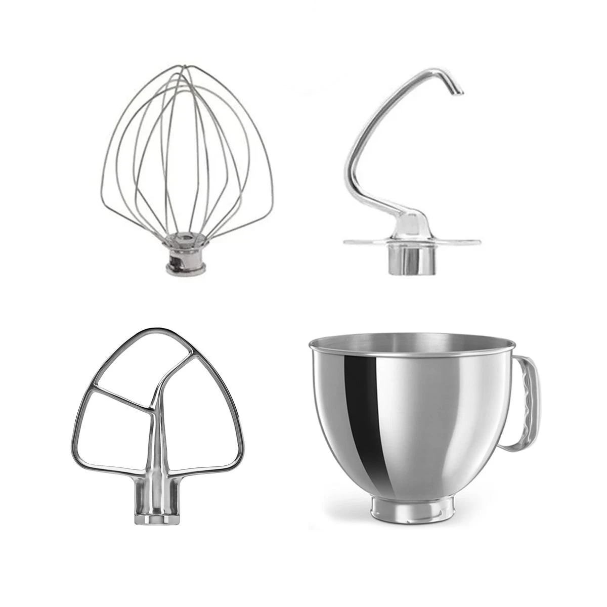 KitchenAid 5-Quart Stainless Steel Bowl + Stainless Steel Accessory Pack | Fits 5-Quart KitchenAid Tilt-Head Stand Mixers - Image 2
