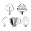 KitchenAid 5-Quart Stainless Steel Bowl + Stainless Steel Pastry Beater Accessory Pack | Fits 5-Quart KitchenAid Tilt-Head Stand Mixers