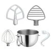 KitchenAid 6-Quart Stainless Steel Bowl + Coated Pastry Beater Accessory Pack | Fits 6-Quart KitchenAid Bowl-Lift Stand Mixers