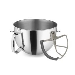 KitchenAid 7-Quart Stainless Steel Bowl + Flex Edge Beater | Fits 7-Quart KitchenAid Bowl-LiftMixers