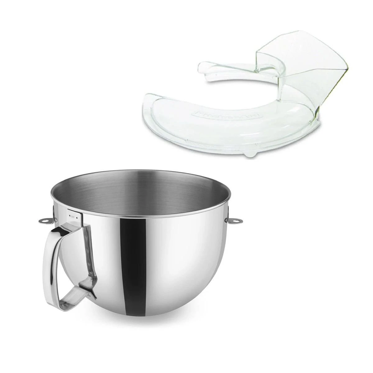 KitchenAid 7-Quart Stainless Steel Bowl + Pouring Shield | Fits 7-Quart KitchenAid Bowl-Lift Stand Mixers