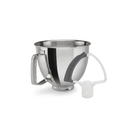 KitchenAid 3.5-Quart Flared Polished Stainless Steel Bowl + Flex Edge Beater | Fits 3.5-Quart KitchenAid Artisan Mini Tilt-Head Stand Mixers