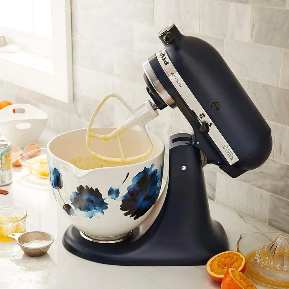KitchenAid 5-Quart Ink Watercolor Patterned Ceramic Bowl | Fits 4.5-Quart & 5-Quart KitchenAid Tilt-Head Stand Mixers - Image 3