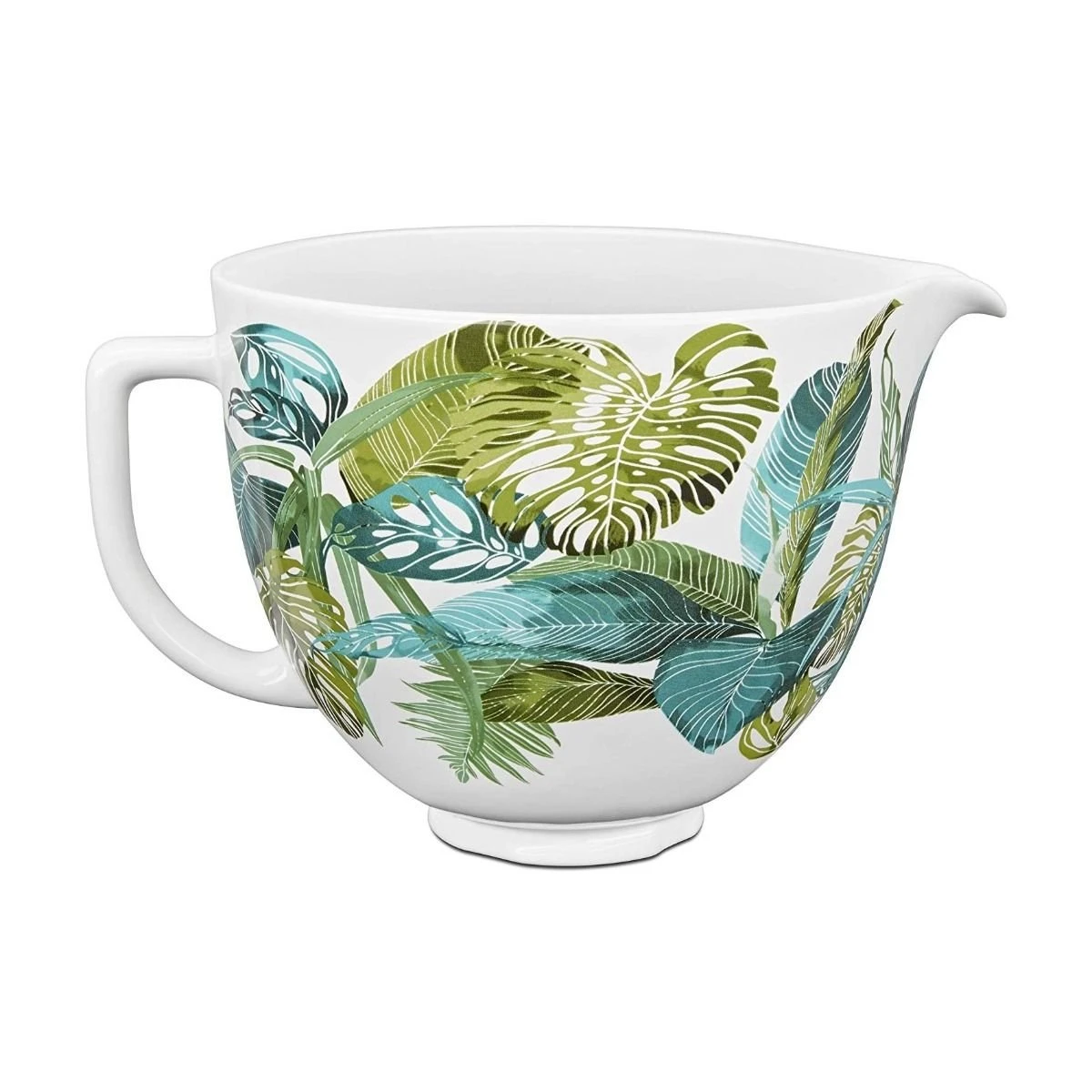 KitchenAid 5-Quart Tropical Floral Patterned Ceramic Bowl | Fits 4.5-Quart & 5-Quart KitchenAid Tilt-Head Stand Mixers