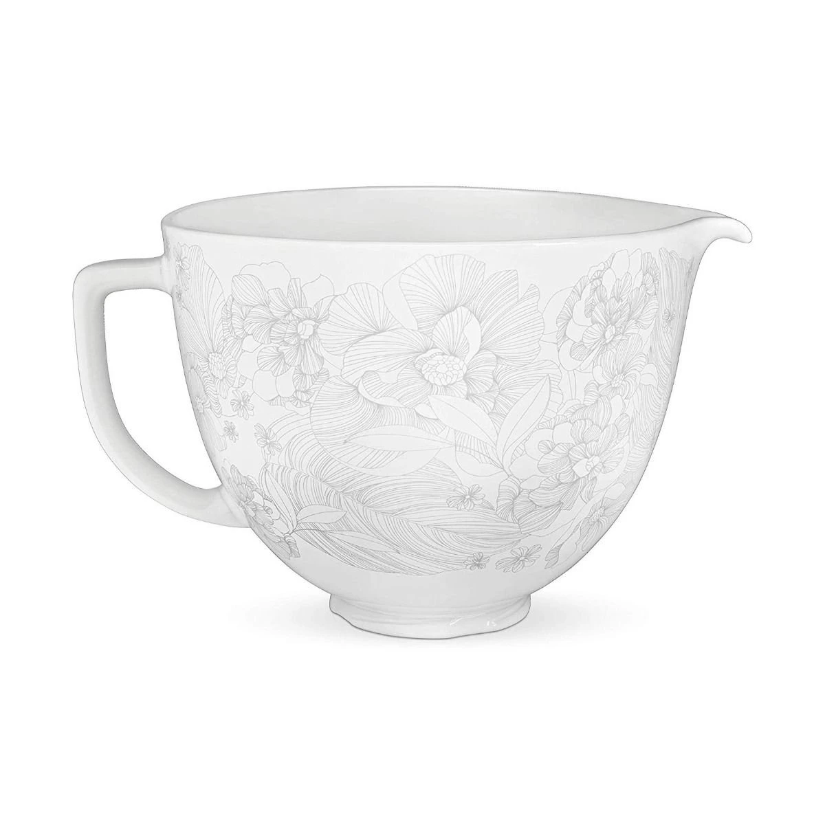 KitchenAid 5-Quart Whispering Floral Patterned Ceramic Bowl | Fits 4.5-Quart & 5-Quart KitchenAid Tilt-Head Stand Mixers
