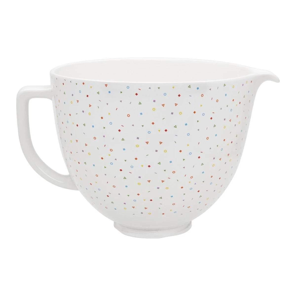 KitchenAid 5-Quart Confetti Sprinkle Ceramic Bowl + Flex Edge Beater | Fits 4.5-Quart & 5-Quart KitchenAid Tilt-Head Stand Mixers - Image 2