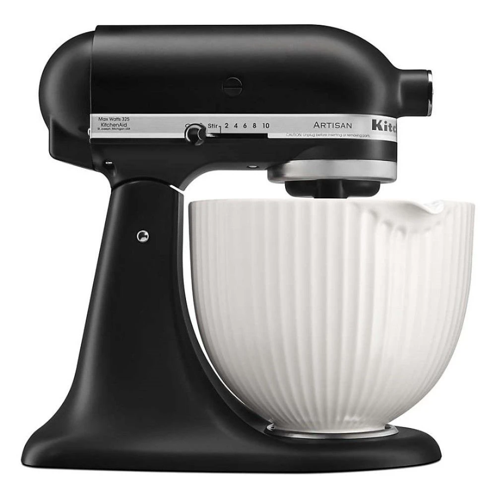 KitchenAid 5-Quart Classic Columns Ceramic Bowl | Fits 4.5-Quart & 5-Quart KitchenAid Tilt-Head Stand Mixers - Image 2