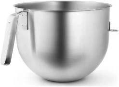 KitchenAid Commercial 7-Quart Stainless Steel Bowl W/J Hook Handle | Fits 7-Quart & 8-Quart KitchenAid Bowl-Lift Stand Mixers