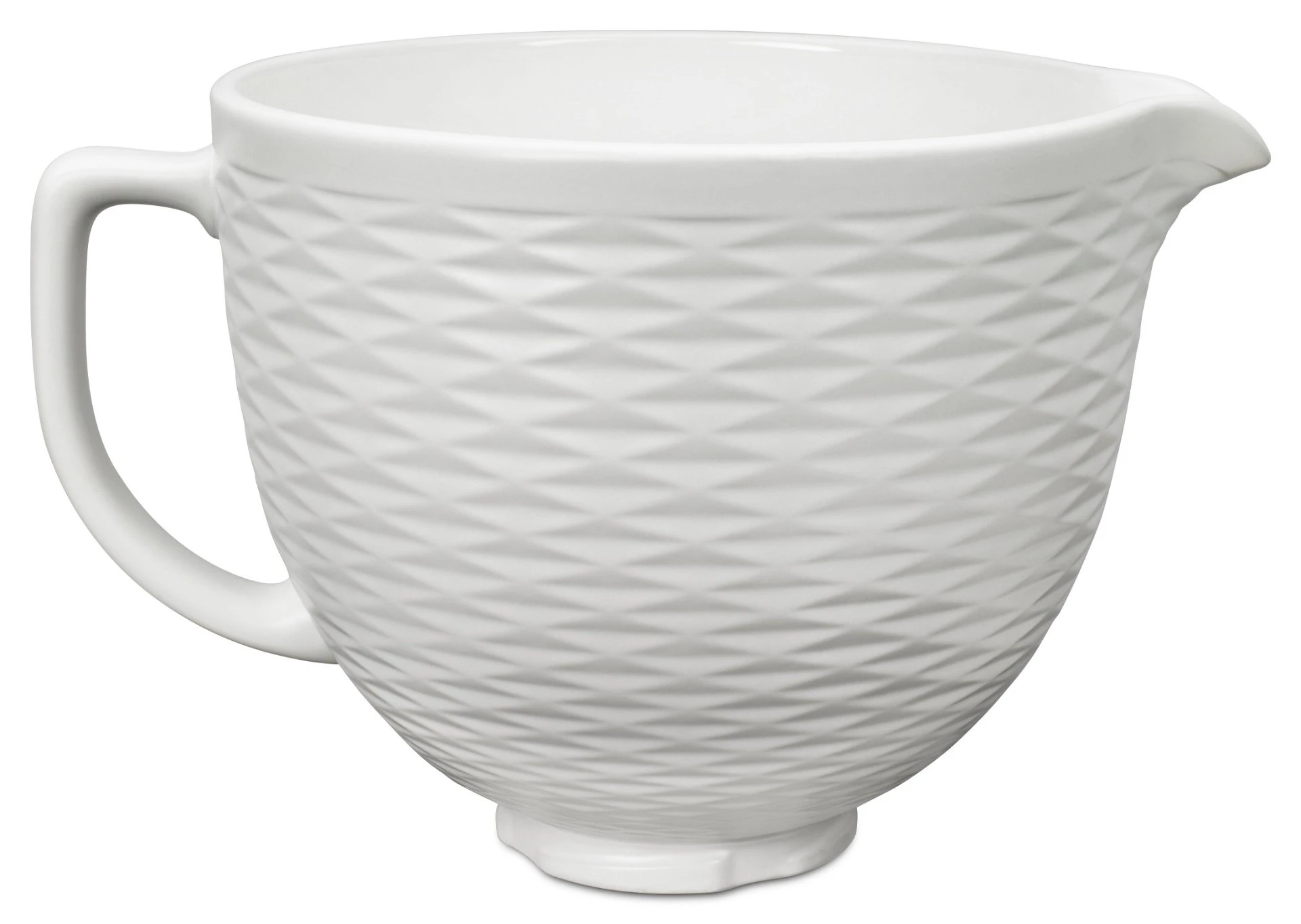 KitchenAid 5-Quart White Chocolate Textured Ceramic Bowl | Fits 4.5-Quart & 5-Quart KitchenAid Tilt-Head Stand Mixers
