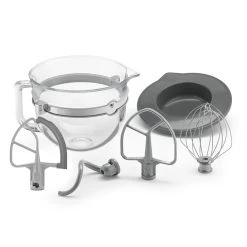 KitchenAid 6-Quart "F-Series" Glass Bowl Kit | Fits 5-Quart, 6-Quart & 7-Quart KitchenAid Bowl-Lift Stand Mixers