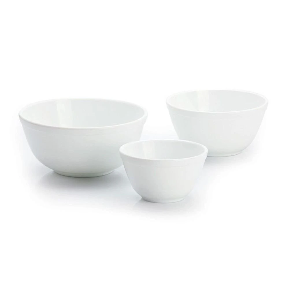 Mosser Glass 3-Piece Mixing Bowl Set (20oz, 40oz, 60oz) | Milk
