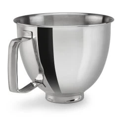 KitchenAid 3.5-Quart Flared Polished Stainless Steel Bowl | Fits 3.5-Quart KitchenAid Artisan Mini Stand Mixers