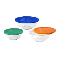 Pyrex Smart Essentials 6-Piece Mixing Bowl Set With Lids