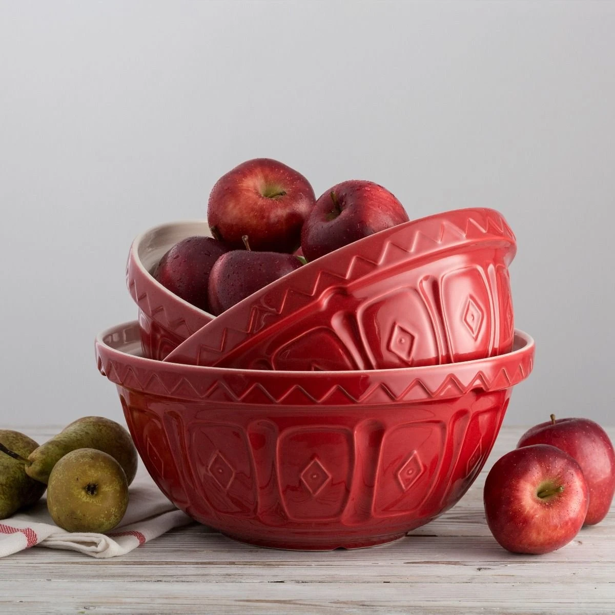 Mason Cash Color Mix S12 (4.25 Qt) Mixing Bowl | Red - Image 2