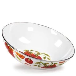 Golden Rabbit Enamelware 14" Catering Bowl | Tomatoes